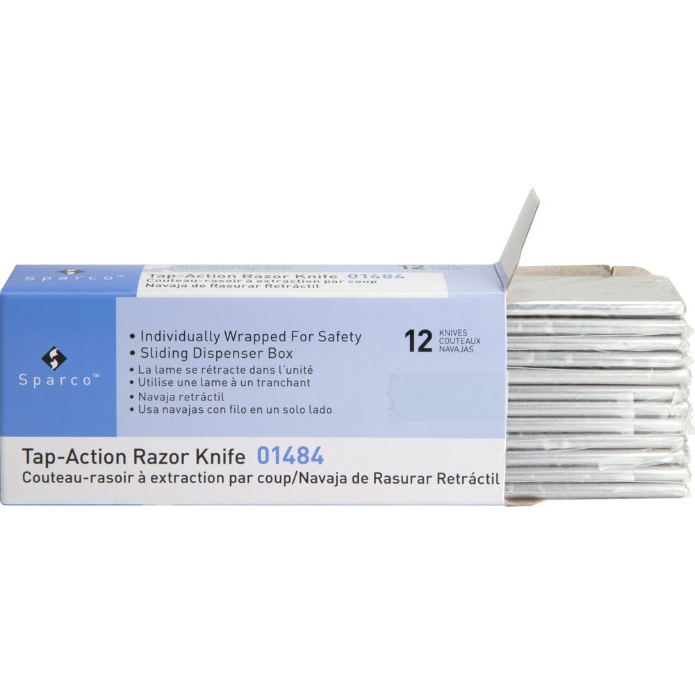 Image of Sparco Razor Knives, 1 oz., 1"x3", 12/Box