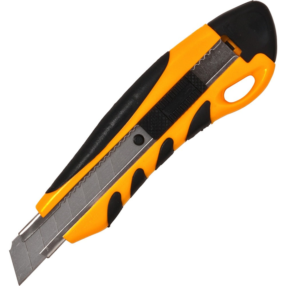 Image of Sparco Heavy-Duty Utility Knife, PVC Grip, Plastic, Yellow/Black