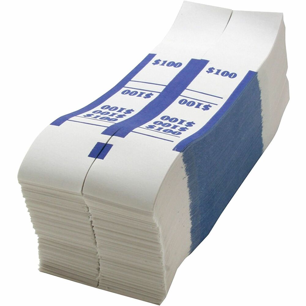 Image of Sparco Bill Strap,f/$1 Bills,$100 Capacity,1000/PK,White/Blue