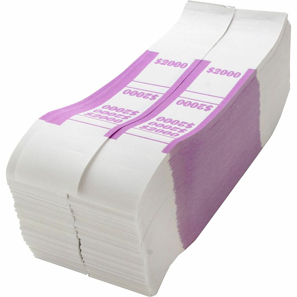 Image of Sparco Bill Strap,f/$20 Bills,$2000 Capacity,1000/PK,White/Violet