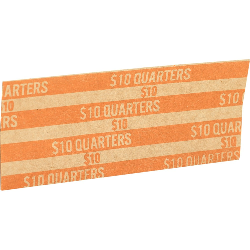 Image of Sparco Coin Wrapper, 60 lb., Quarters, 10.00, 1000/PK, Orange