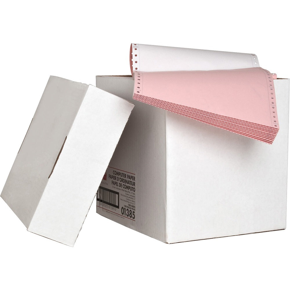 Image of Sparco Computer Paper, 3 Part, 9-1/2"x11", 1200/CT, WE/CA/PK