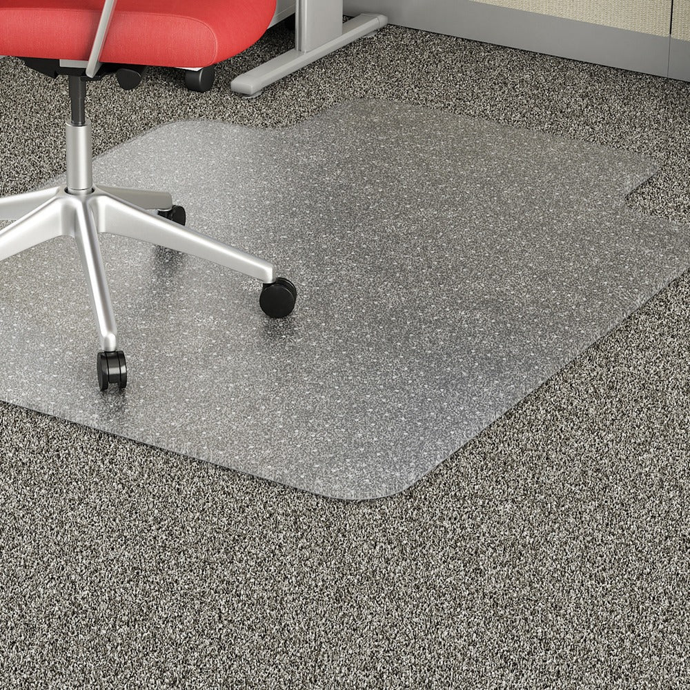 Image of Lorell Economy Chairmat, Low Pile, Lip 25"x12", 45"x53", CL