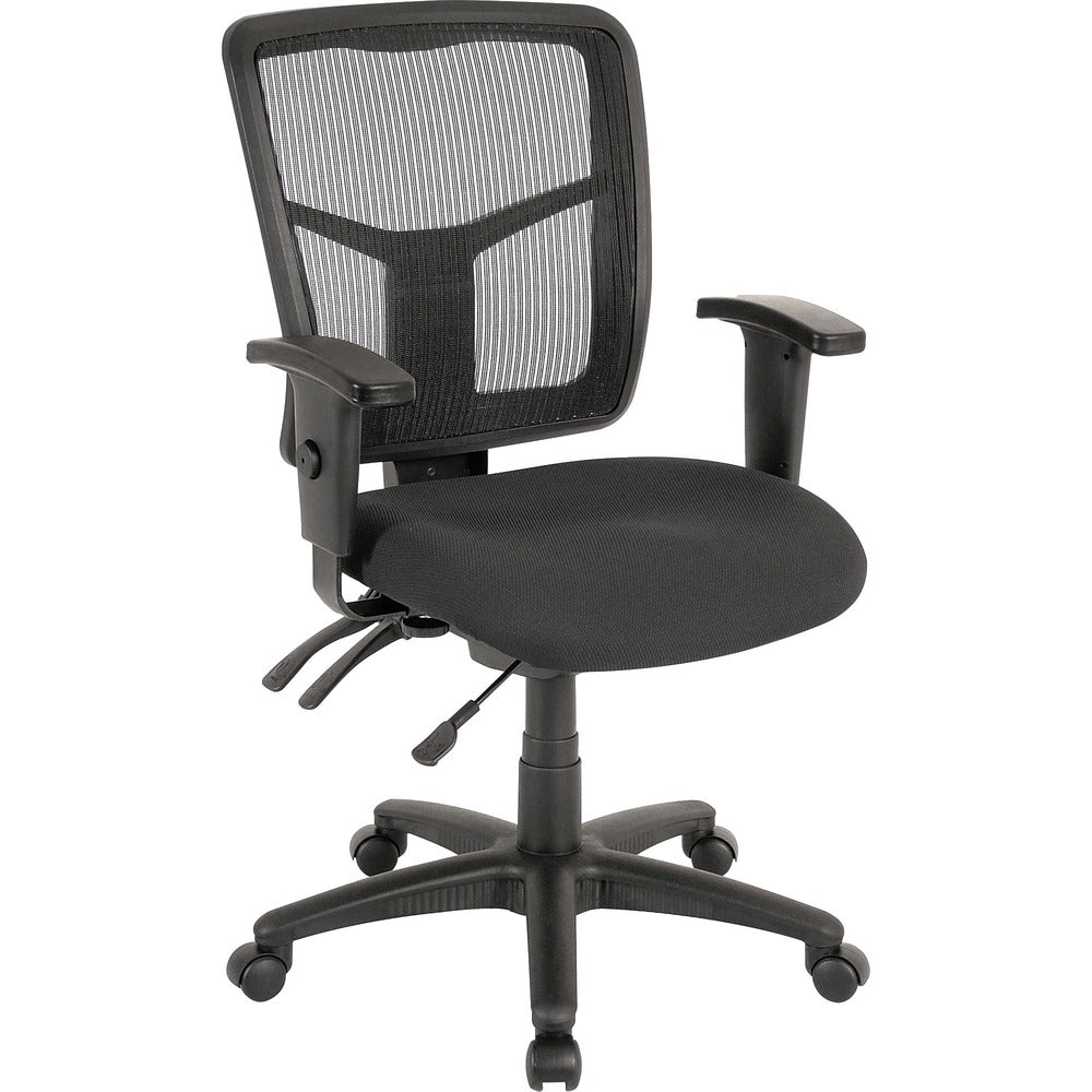 Image of Lorell Mid-Back Chair,Mesh,25-1/4"x23-1/2"x40-1/2",Black