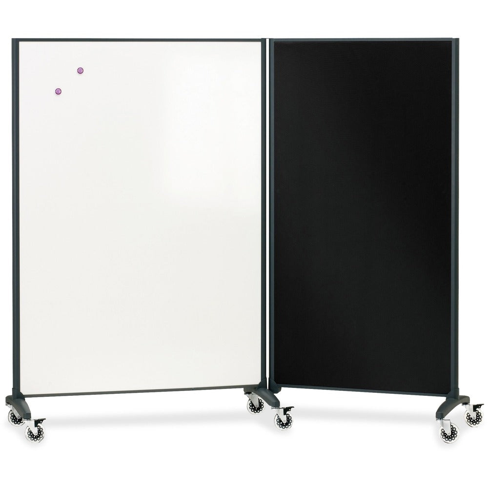 Image of Quartet Multi Rm Divider/Magnetic Brd, 2-Sided, 3'x6', GPHT Frame