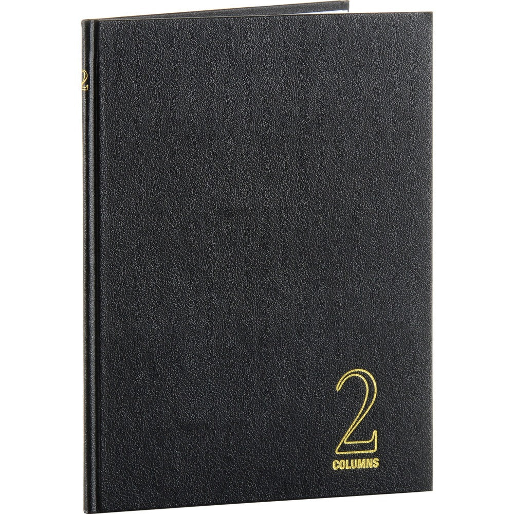 Image of Wilson Jones 2 Column Book, 80 pages, 9-1/4"x7", Black