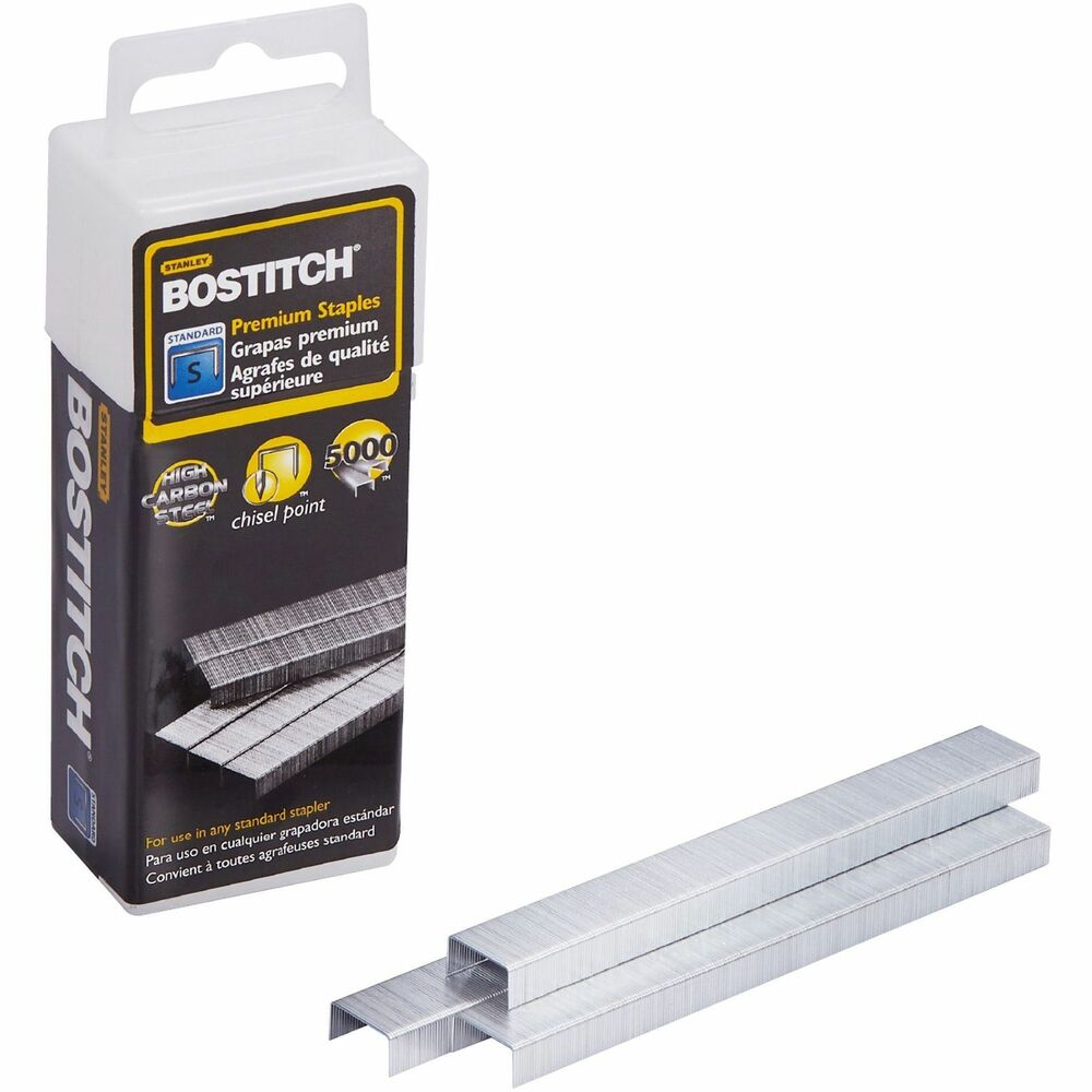 Image of Bostitch (Stanley Bostitch) Standard Staples,Chisel Point,1/4"Leg Length,Metal,5000/BX