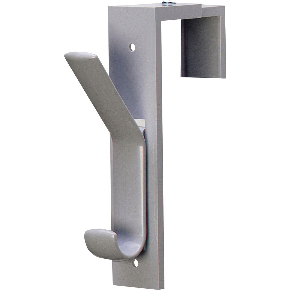 Image of Deflecto Partition Hook,1-1/2"x6-1/2"x2-1/2",Adjust to 2-1/2",2/PK,GY
