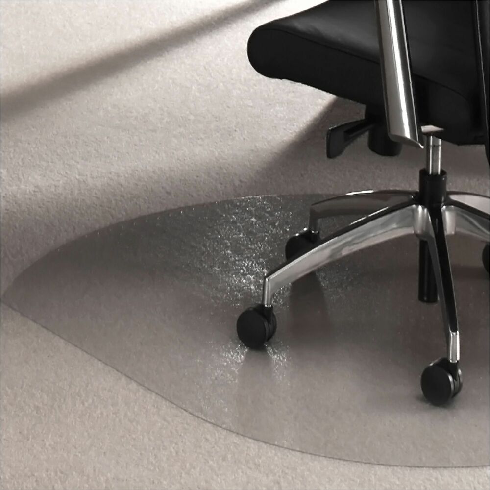 Image of FloorTex Low/Med Pile Chairmat,Contour,Studded,39"x49", Clear