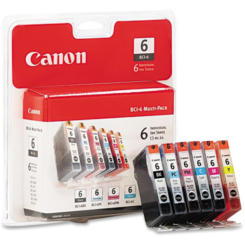 Image of Canon BCI-6 Ink Cartridge, 6 Colors, AST