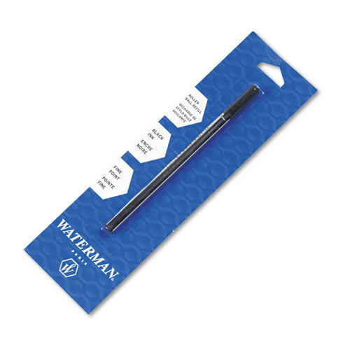 Image of Waterman Refill For Waterman Roller Ball Pens, Fine Conical Tip, Black Ink