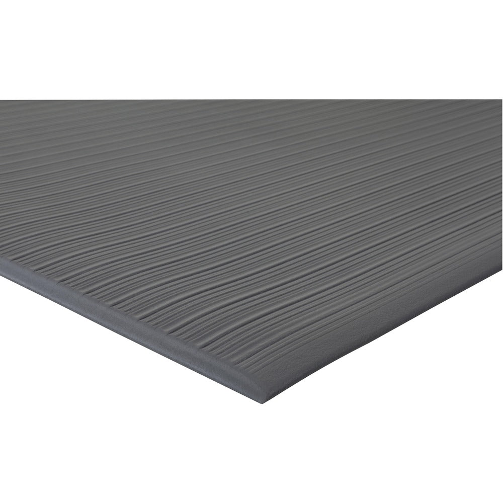 Image of Genuine Joe Anti-Fatigue Mat, Vinyl Foam, Beveled Edge, 3'x60', Black