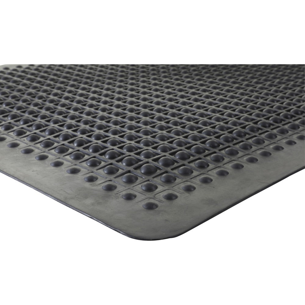 Image of Genuine Joe Anti Fatigue Mat, Rubber, Beveled Edge, 3'x5', Black