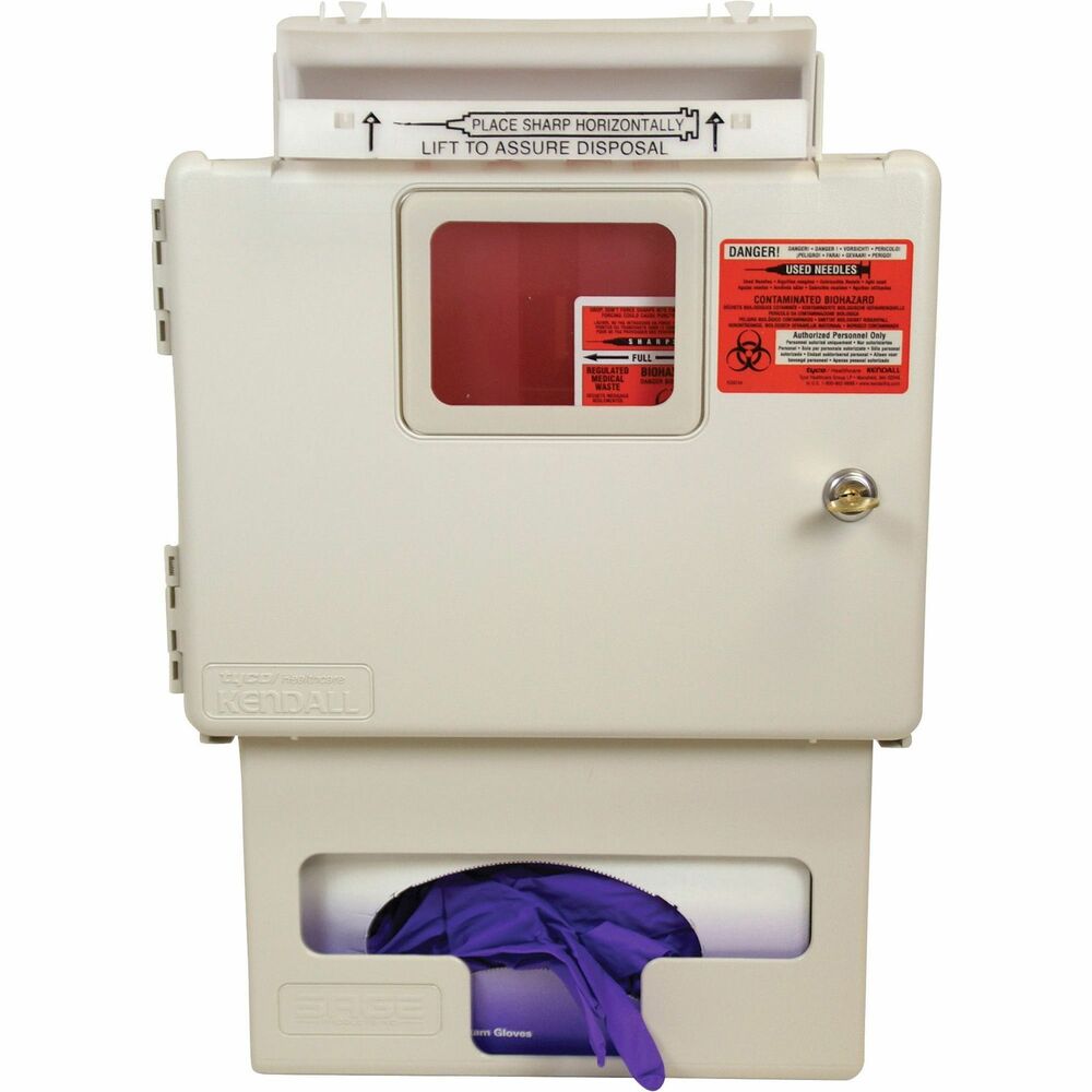 Image of Covidien Sharps Container System,Locking,Glovebox,Wall Mount, 5 Qt.