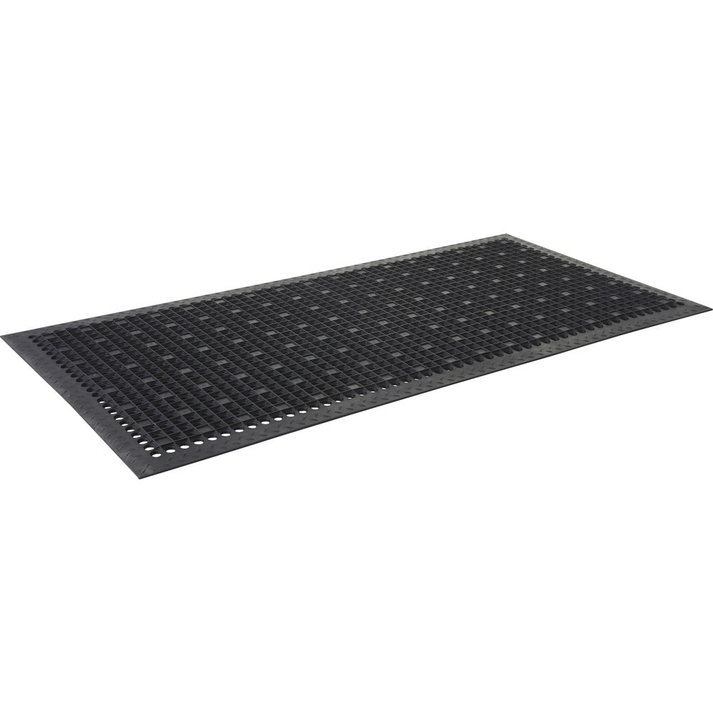 Image of Genuine Joe Utility Mat,Rubber,Beveled Edges,Antimicrobial,3'x5',Black