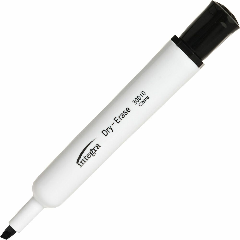 Image of Integra Dry-Erase Marker, Chisel Tip, Black