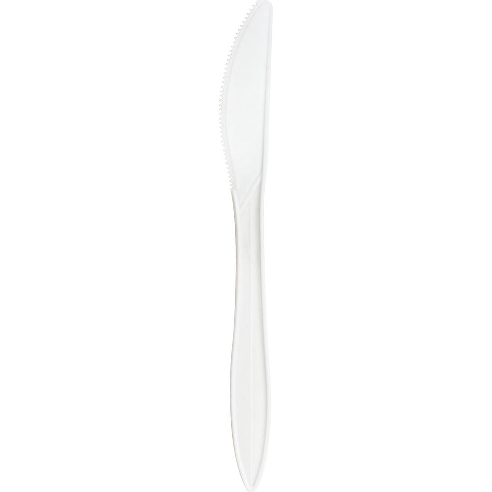 Image of Genuine Joe Knife, Plastic, Medium-weight,1000/CT, White