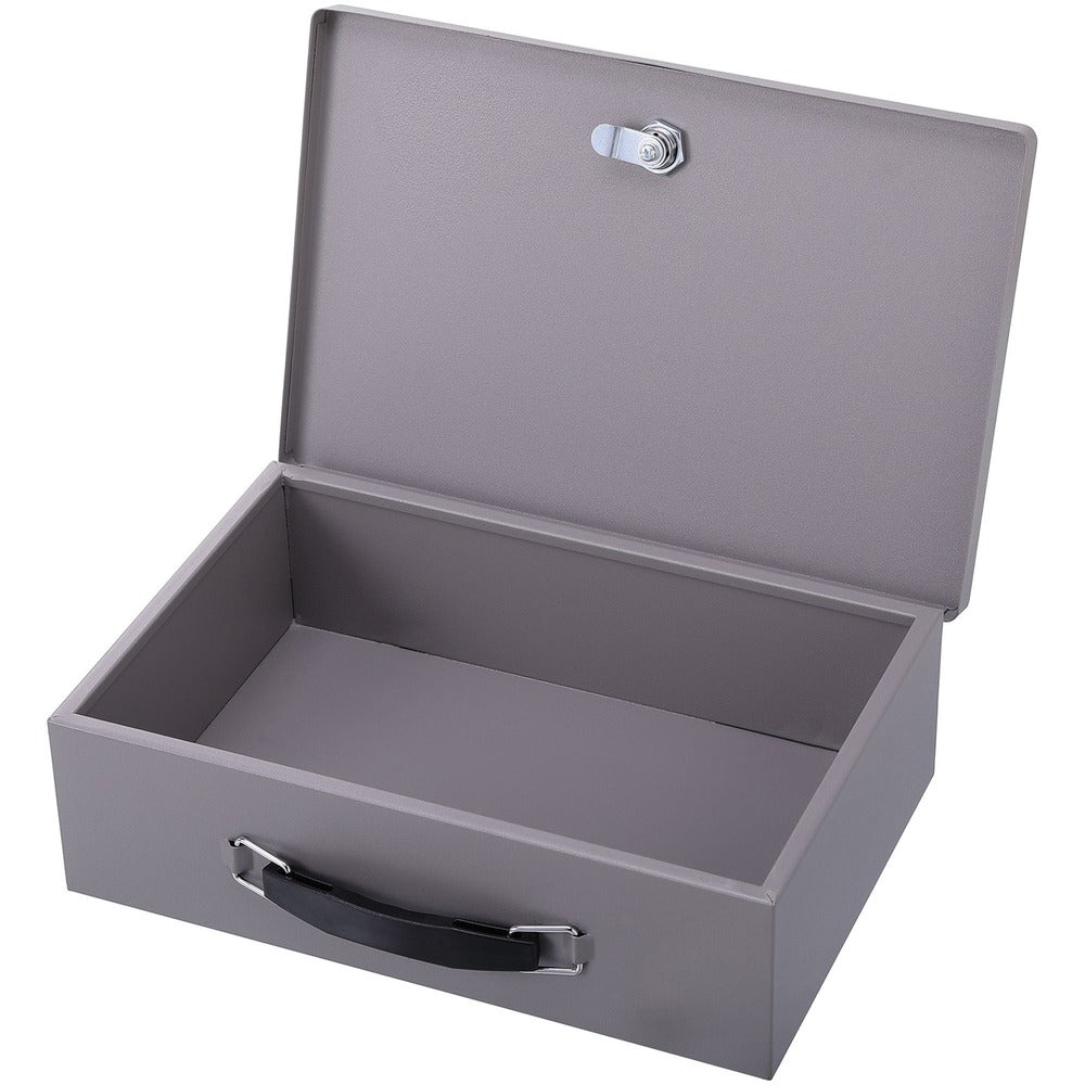 Image of Sparco Security Chest,w/2 Keys,Steel,12-3/4"x8-1/4"x3-3/4",Gray