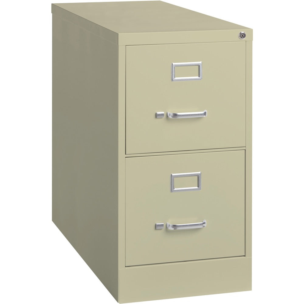 Image of Lorell 2-Drawer Vertical File,w/ Lock,15"x26-1/2"x28-3/8",Putty