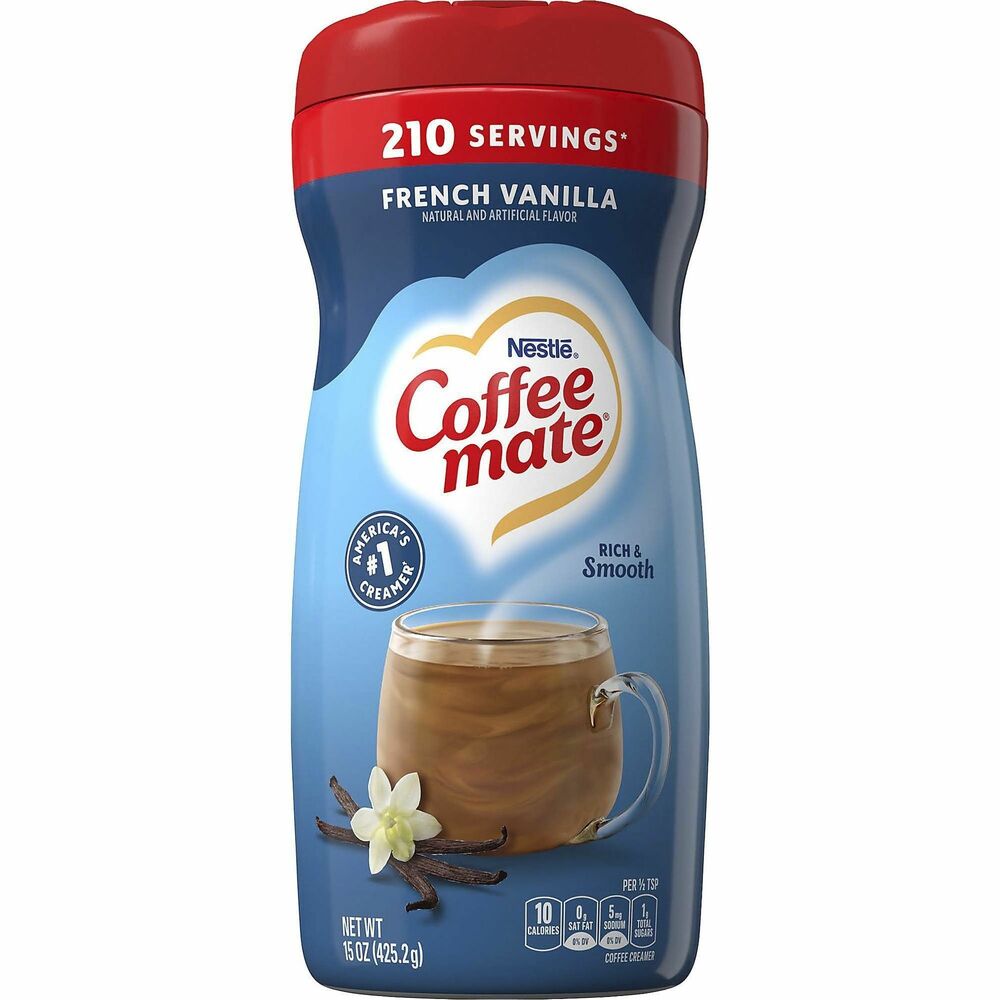 Image of Nestle USA Flavored Powdered Creamer, 15 oz., French Vanilla, Blue