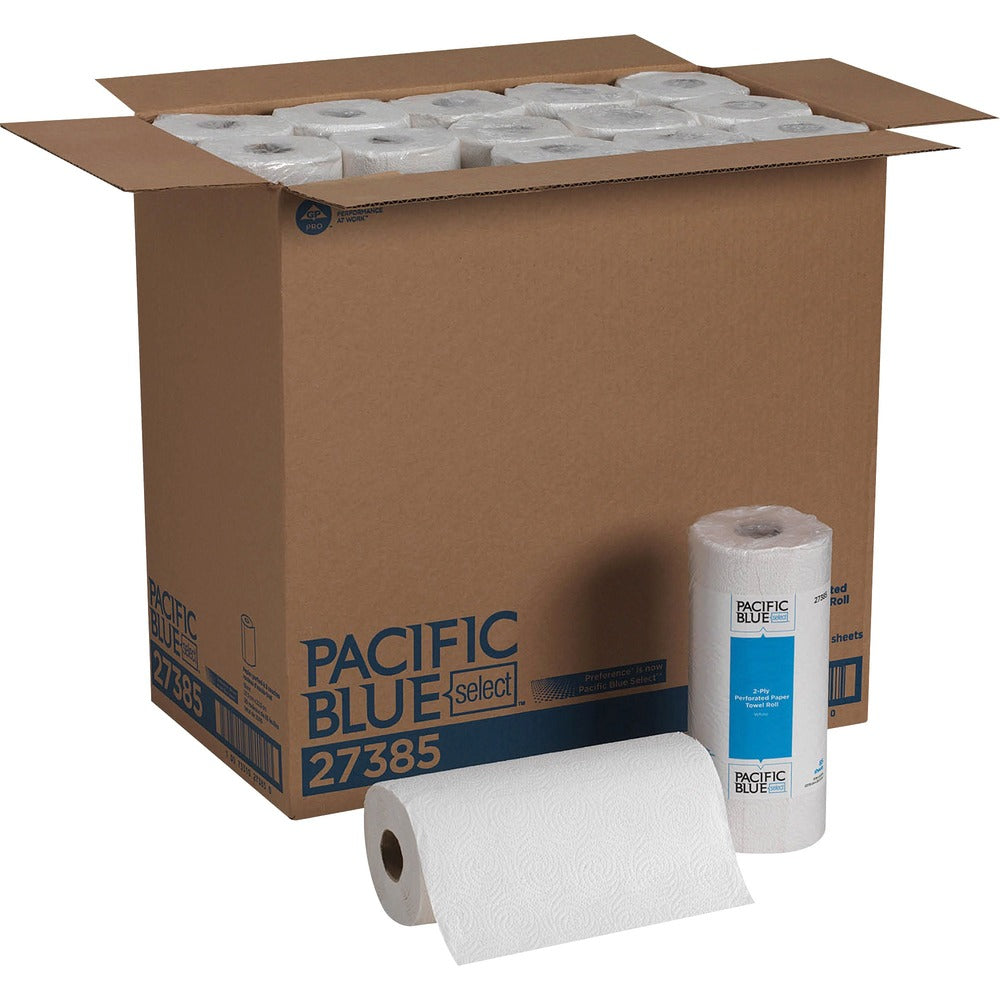 Image of Georgia-Pacific Bleached Towels, 2-Ply, 85 Sheets/Roll,30/CT,WE