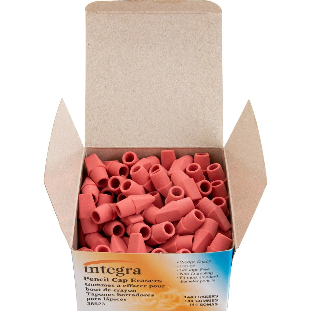 Image of Integra Pencil Cap Erasers, f/ Standard Pencils, 144/BX, Pink