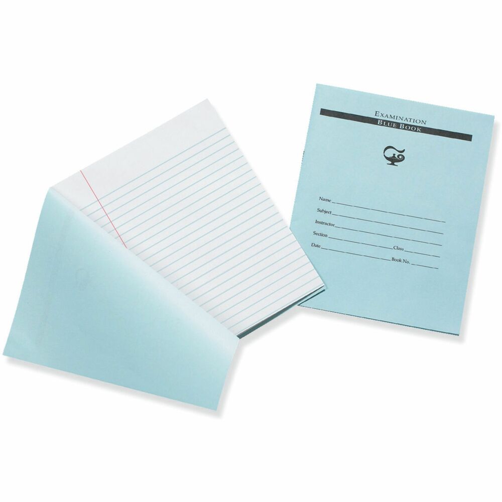 Image of Pacon Exam Book,3/8" Ruled,w/Red Margin,16 Pages,8-1/2"x7",1000/CT