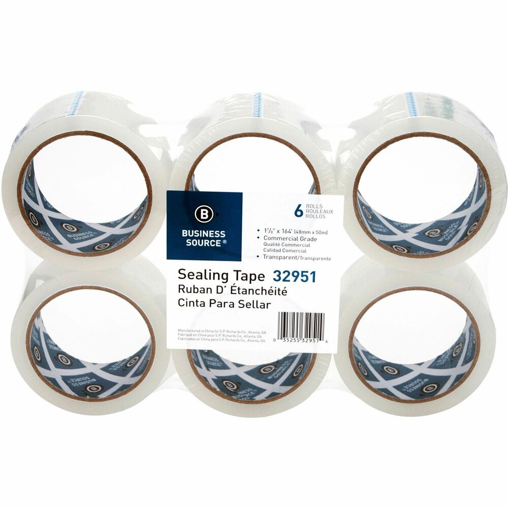 Image of Business Source Sealing Tape, 2 mil, 1-7/8"x164', 6/PK, Clear