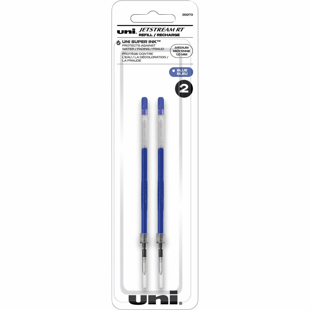 Image of uni-ball Corporation Pen Refills,f/Jetstream RT, Bold PT, 2/PK, Blue