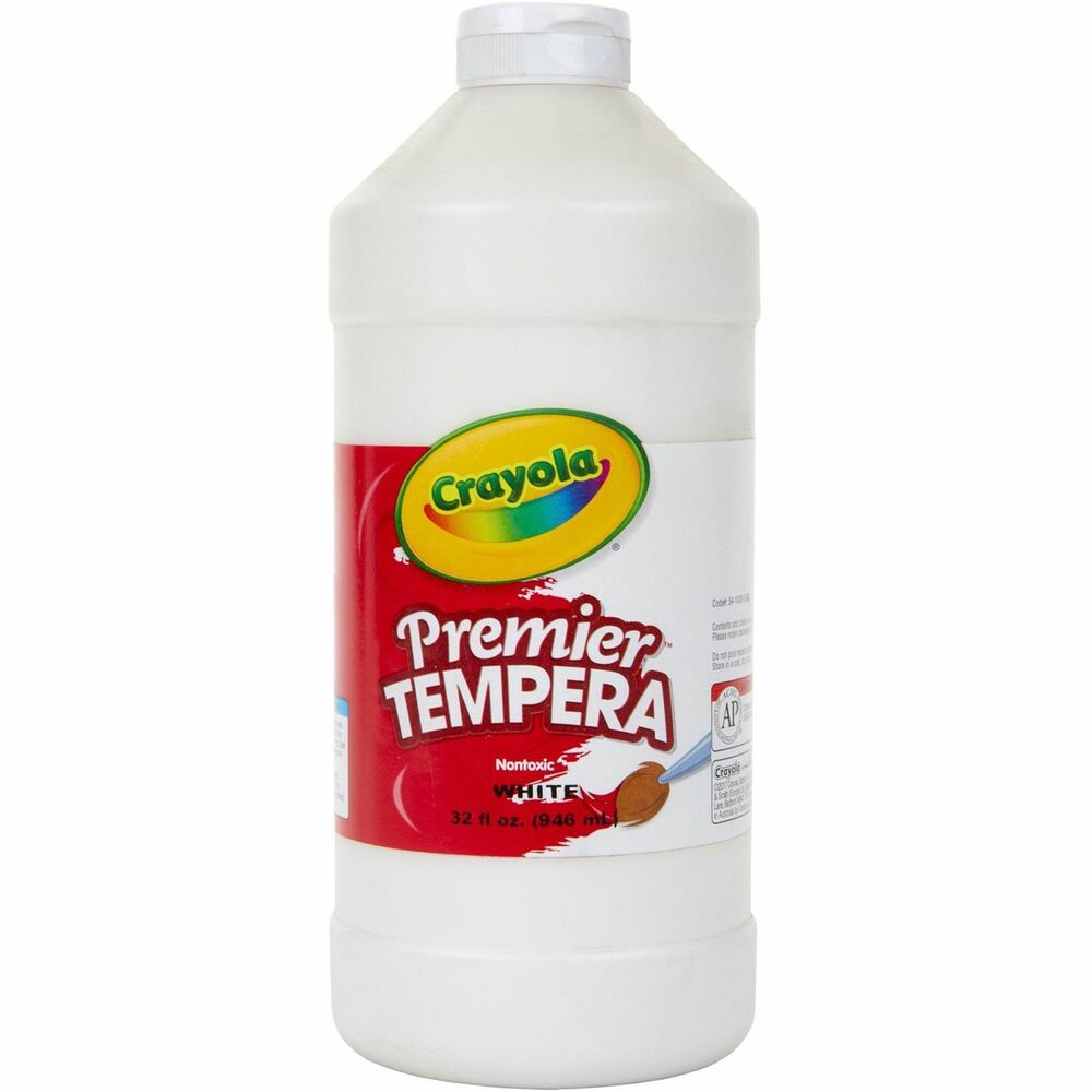 Image of Crayola Tempera Paint, Premier, 32oz, White