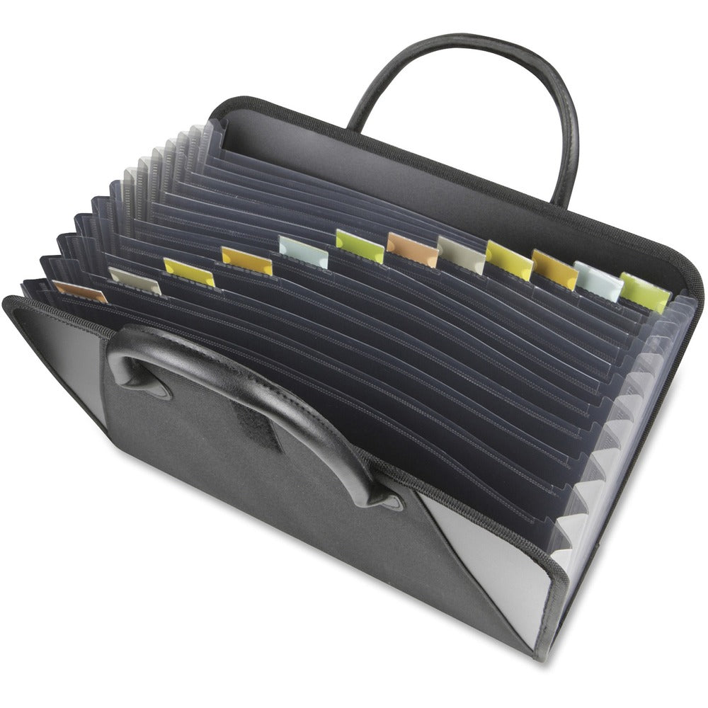 Image of C-Line Expanding File,w/ Handles,13-Pockets,Holds 300 Sheets,BK