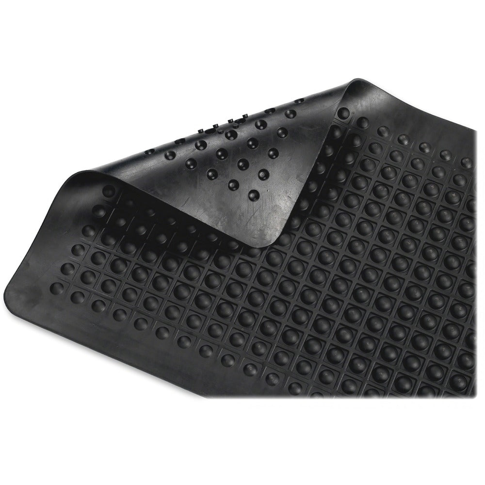 Image of Millennium Mat Company Anti-Fatigue Mat, Flex Step, Rubber, 24"x36", Black