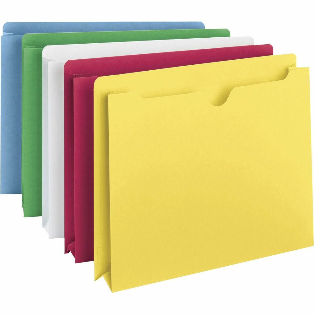 Image of Smead File Jackets, 2" Exp, Letter, Straight Cut, 10/PK, AST