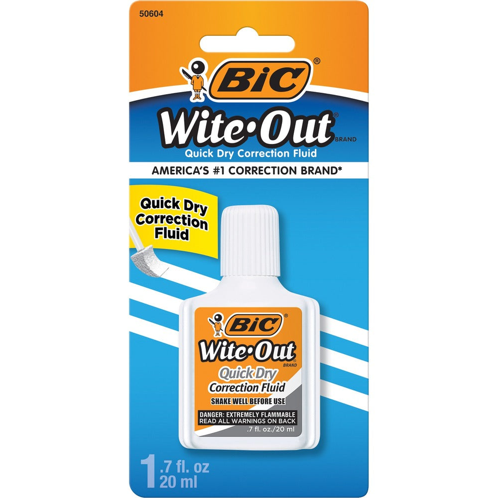 Image of Bic Correction Fluid, Quick Dry, 20ml, White