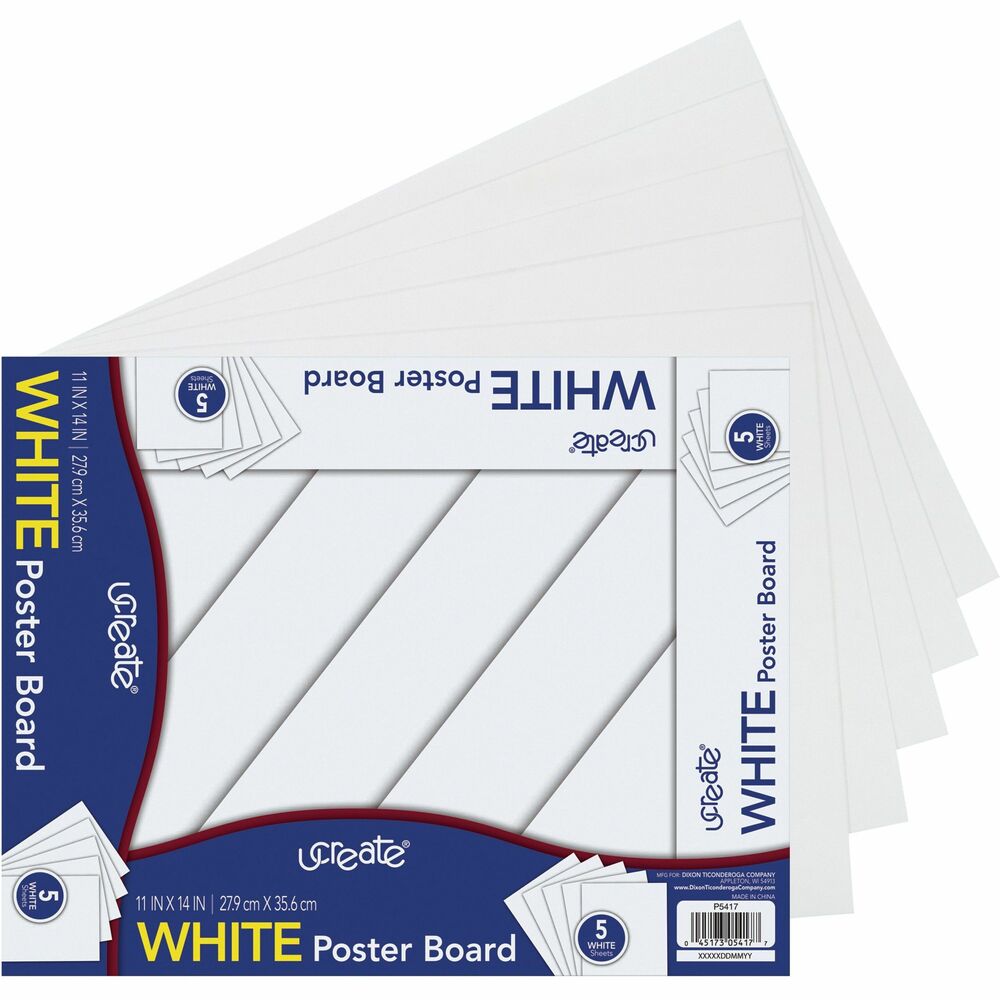 Image of Pacon Poster Board, Recyclable, 11"x14", 5 Sht/PK, White
