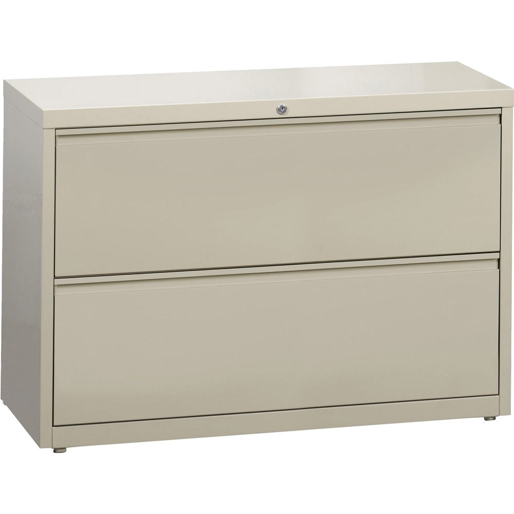 Image of Lorell Lateral File, 2-Drawer, 42"x18-5/8"x28-1/8", Putty