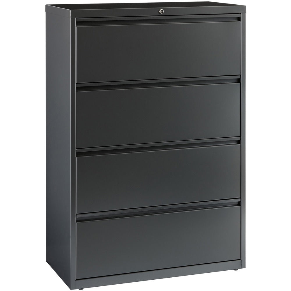Image of Lorell Lateral File, 4-Drawer, 36"x18-5/8"x52-1/2", Charcoal