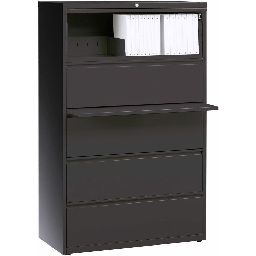 Image of Lorell Lateral File,5-Drawer,36"x18-5/8"x67-11/16",Charcoal