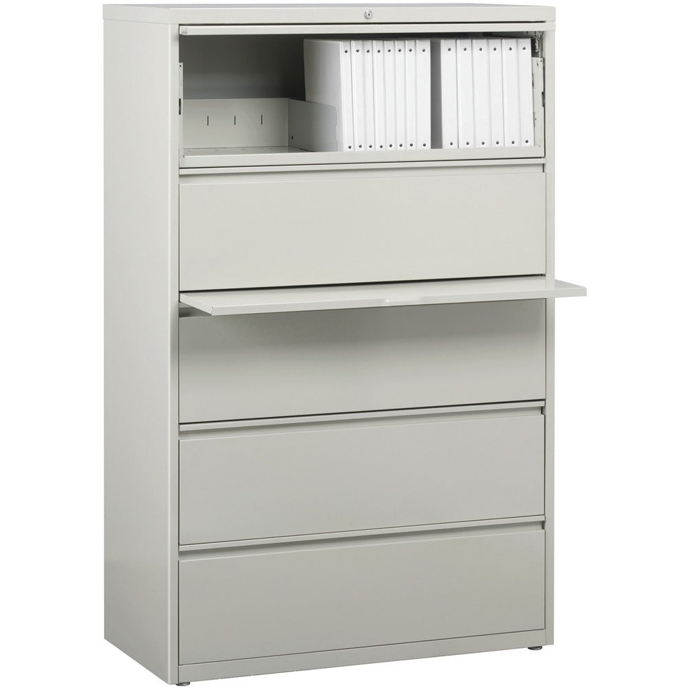 Image of Lorell Lateral File,5-Drawer,36"x18-5/8"x67-5/8", Lt Gray