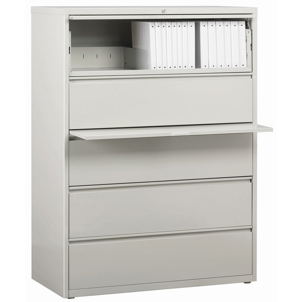 Image of Lorell Lateral File,5-Drawer,42"x18-5/8"x67-5/8", Lt Gray