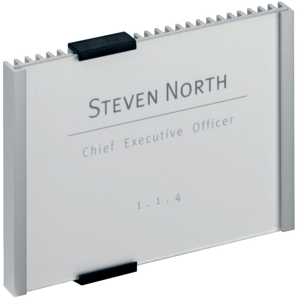 Image of Durable Office Products Information Sign, 6-1/16"x1/2"x4-5/16", Acrylic Front Panel