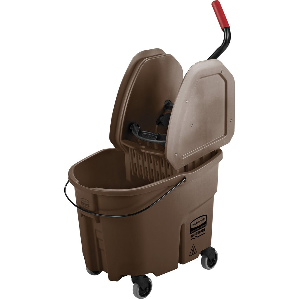 Image of Rubbermaid Commercial Products Mop Bucket/Wringer Combination, 26/35 Quart Bucket, Brown