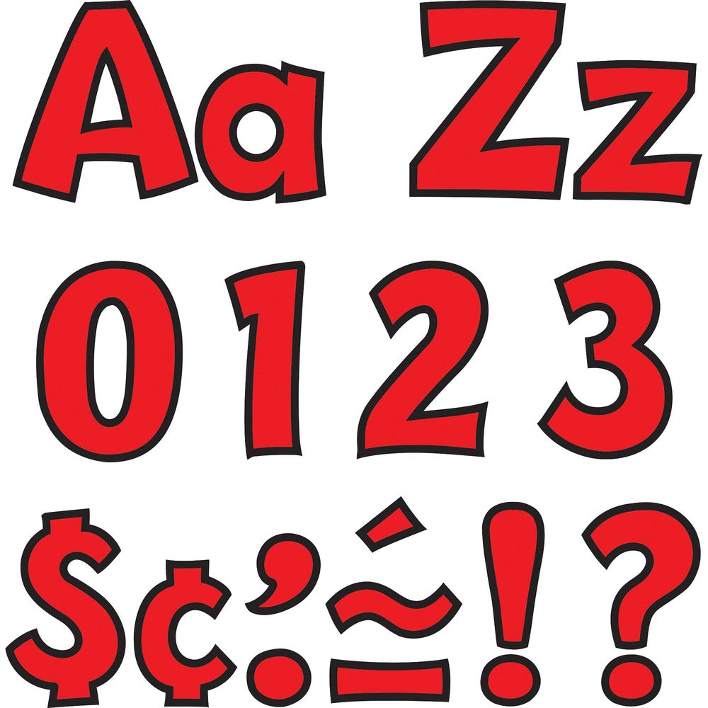 Image of Trend Enterprises Pin-up Ready Letters, 4", Pre-punched, Red