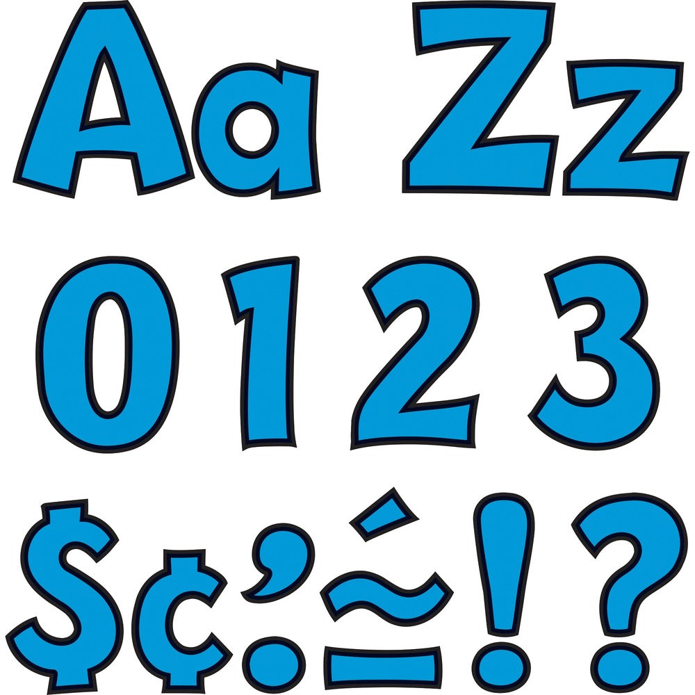 Image of Trend Enterprises Pin-up Ready Letters, 4", Pre-punched, Blue
