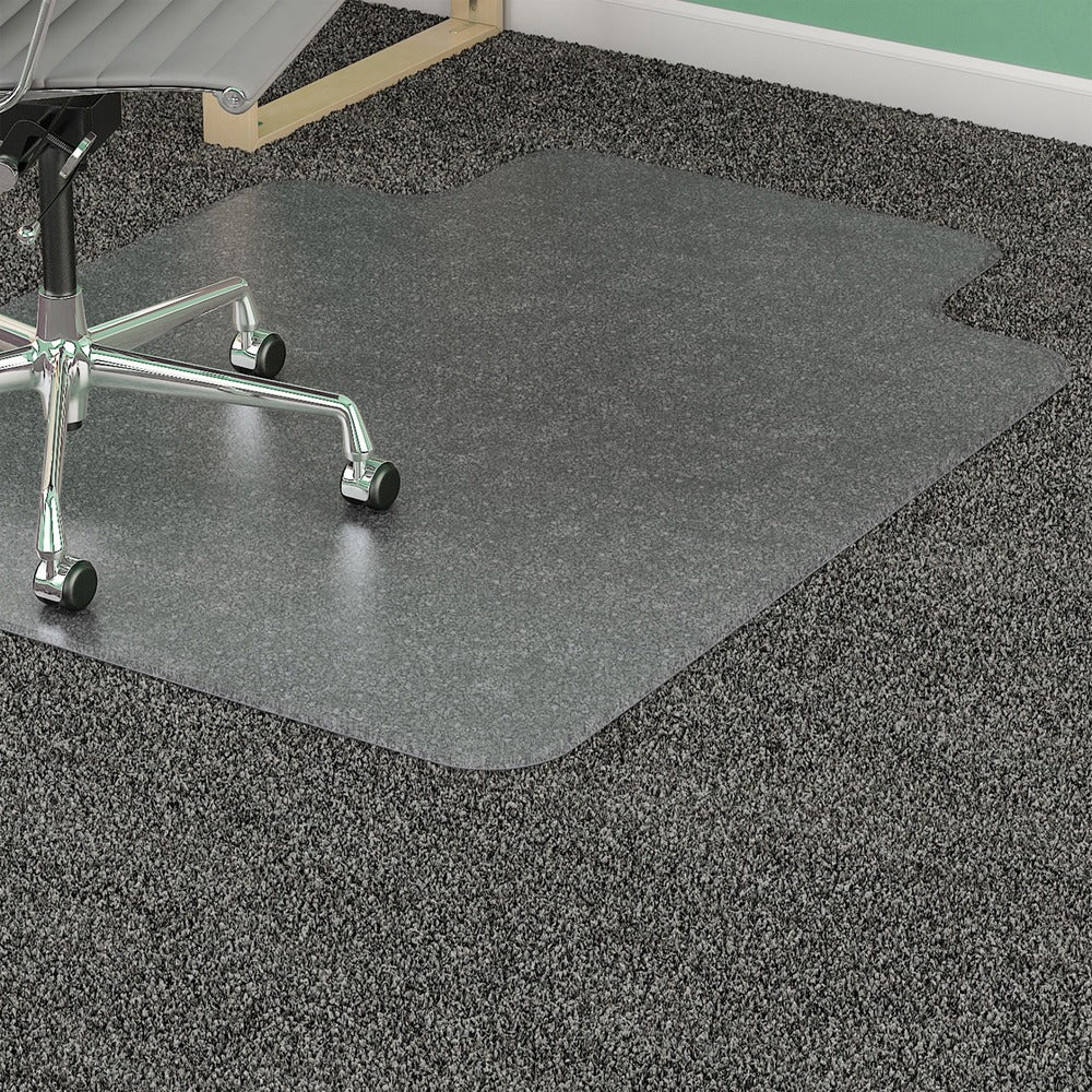 Image of Lorell Chairmat, Med. Pile, 36"x48", Standard Lip 19"x10", Clear