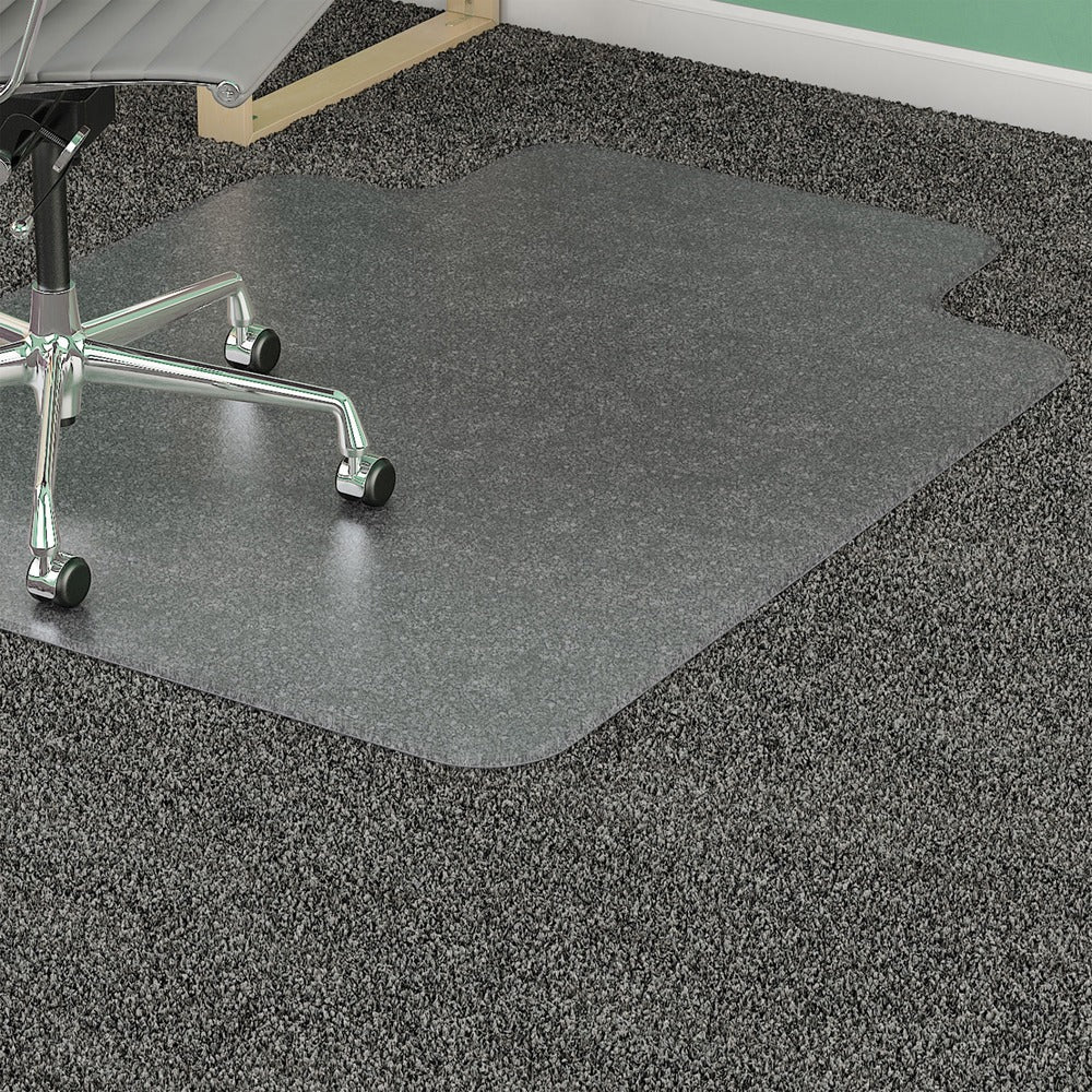 Image of Lorell Chairmat, Medium Pile, 45"x53", Lip 25"x12", Clear