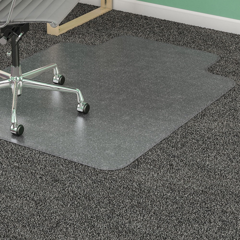 Image of Lorell Chairmat, Medium Pile, 46"x60", Lip 25"x12", Clear