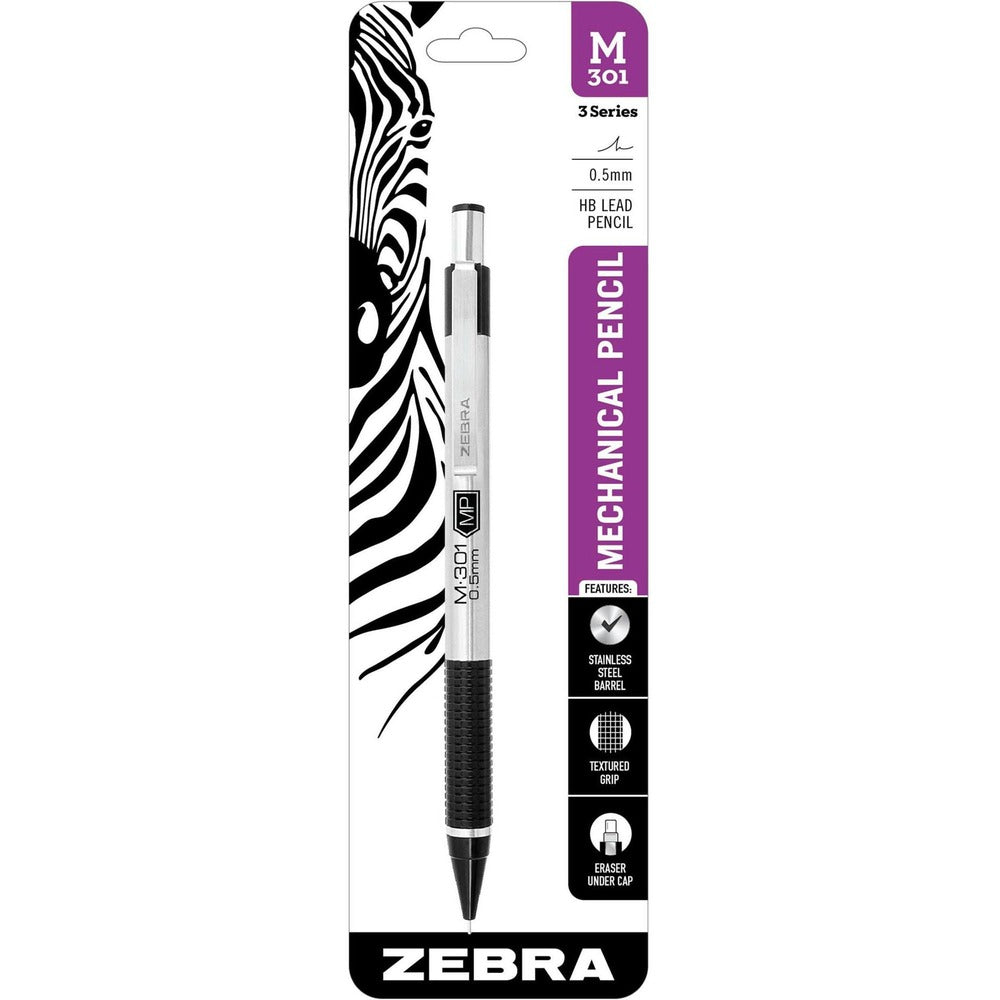 Image of Zebra Mechanical Pencil,Refillable Lead/Eraser,0.5mm,SR/BK