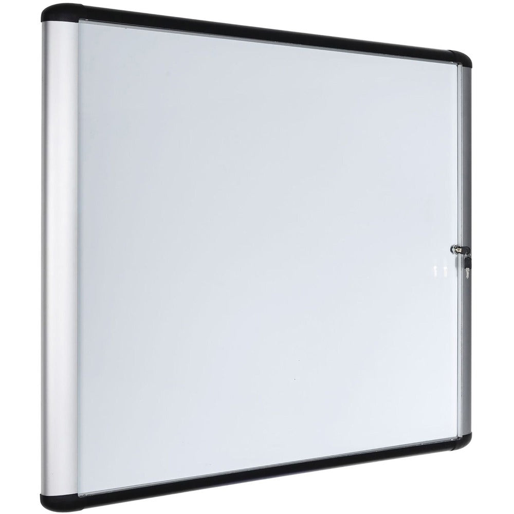 Image of Bi-silque Dry-Erase Board,w/Lock/Key,3'x4',White Board/Aluminum Frame