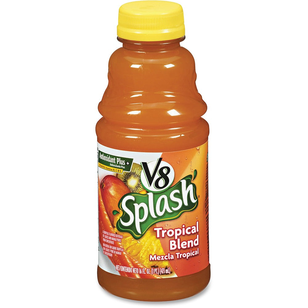 Image of Campbell's V8 Splash Juice Drinks, 16oz, 12/CT, Tropical Blend